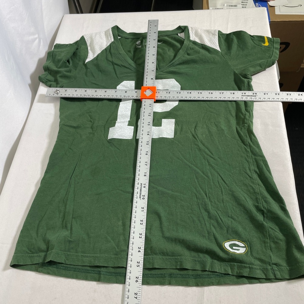 Aaron Rodgers #12 Green Bay Packers NFL Nike Jersey T-Shirt Women's XL - Picture 11 of 11